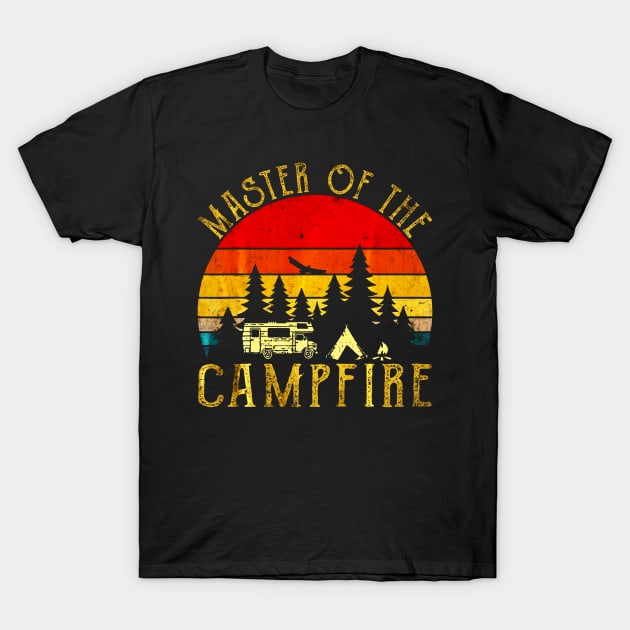 Master Of The Campfire Shirt Camping Lover Outdoors Camp T-Shirt by Jipan